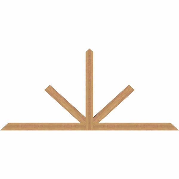Ekena Millwork Saratoga Timber Gable Bracket, Western Red Cedar, 84"W x 38"H x 3 1/2"D x 3 1/2"F, 11/12 Pitch GBW084X38X0404SAR00SWR - main